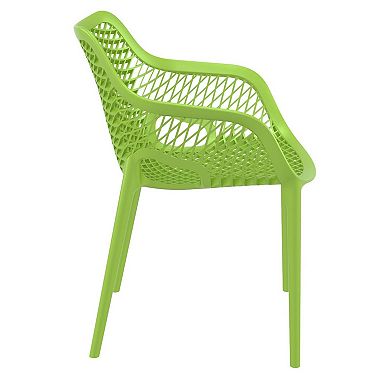 32.25" Tropical Green Outdoor Patio Dining Arm Chair - Extra Large