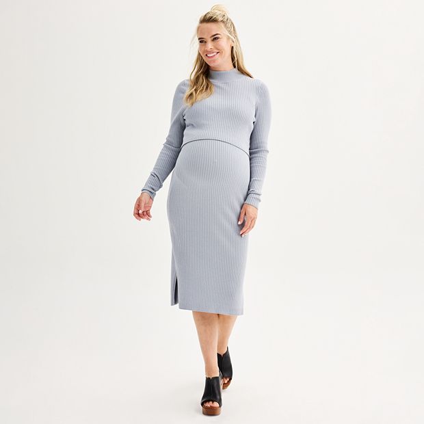 Heathered nursing sweater dress 2025