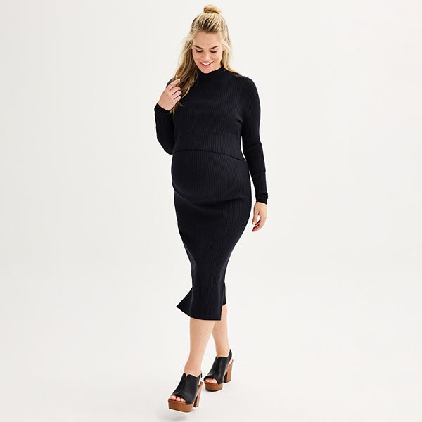Maternity Sonoma Goods For Life® Side Slit Nursing Sweater Dress