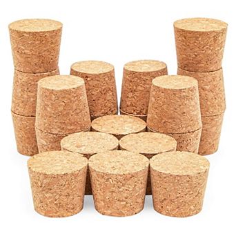20 Pack Size 16 Large Tapered Corks for Crafts, DIY Projects, Wine, 1.34x1x1.1"