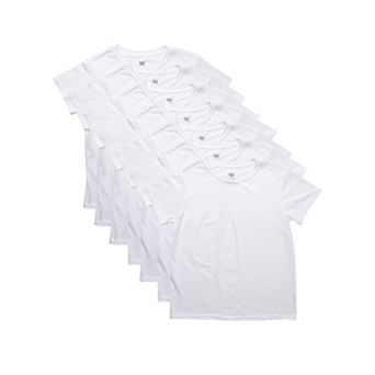 Boys Hanes® 5+2 Bonus Pack Ultimate Moisture Wicking White Crewneck Undershirt