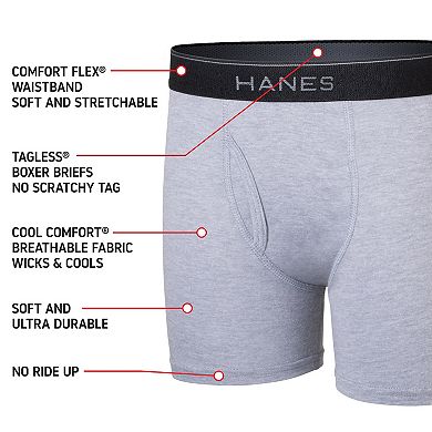 Hanes Ultimate Boys' 5+2 Bonus Pack Soft & Lightweight Boxer Brief Underwear