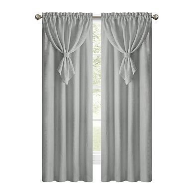 Achim Allegra Window Curtain Panel with Attached Valance