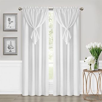 Achim Allegra Window Curtain Panel with Attached Valance