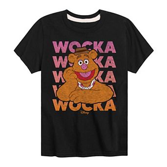 Disney's The Muppets Fozzie Bear Boys 8-20 Wocka Wocka Repeated Graphic Tee