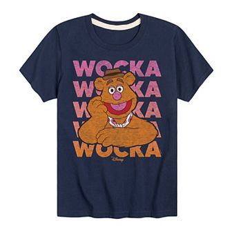Disney's The Muppets Fozzie Bear Boys 8-20 Wocka Wocka Repeated Graphic Tee