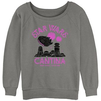 Juniors' Star Wars Millennium Falcon Cantina Neon Slouchy Terry Pullover