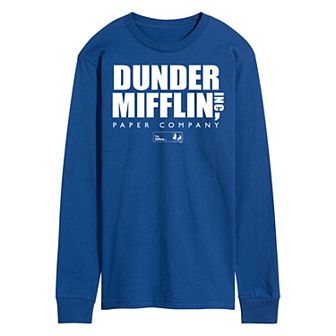 Men's The Office Dunder Mifflin Logo Long Sleeve Tee