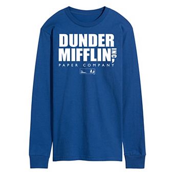Men's The Office Dunder Mifflin Logo Long Sleeve Tee