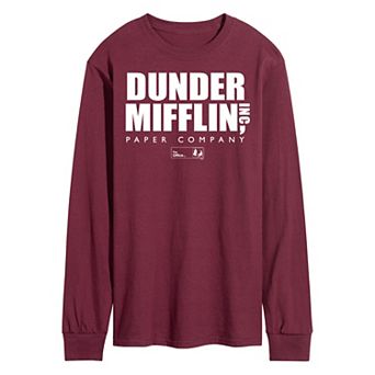 Men's The Office Dunder Mifflin Logo Long Sleeve Tee