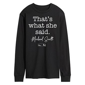 Men's The Office That's What She Said Long Sleeve Tee