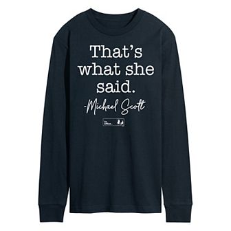 Men's The Office That's What She Said Long Sleeve Tee