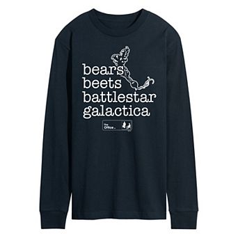 Men's The Office Bears Beets Long Sleeve Tee