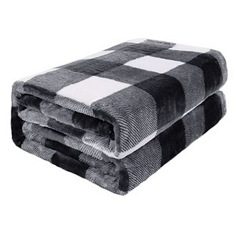 Plaid Buffalo Checkered Christmas Blanket Soft Plush Fleece for Sofa Couch Twin 60"x78"