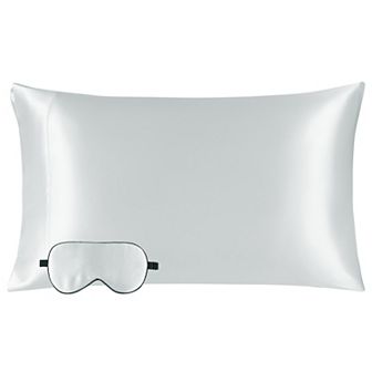 19 Momme Silk Pillowcase with Eye Cover Set King 20"x36"
