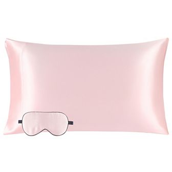 19 Momme Silk Pillowcase with Eye Cover Set King 20"x36"