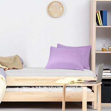 2pcs Microfiber, No Wrinkle, Pillow Cases Travel 14"x20"