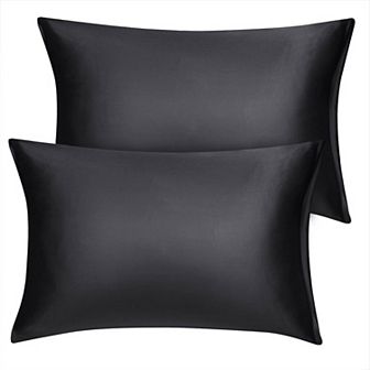 2 pc Soft Silky Satin Pillow Cases Covers Queen 20"x30"
