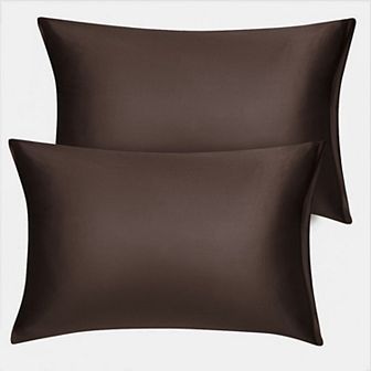 2 pc Soft Silky Satin Pillow Cases Covers Queen 20"x30"