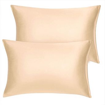 2 pc Soft Silky Satin Pillow Cases Covers Queen 20"x30"