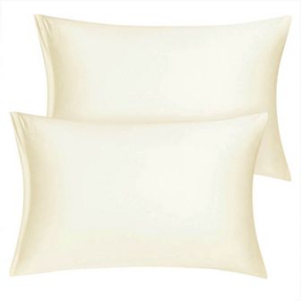 2 pc Soft Silky Satin Pillow Cases Covers Queen 20"x30"