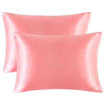 Luxury Satin Pillowcases for Skin Set of 2, Zipper Closure Queen 20" x 30"