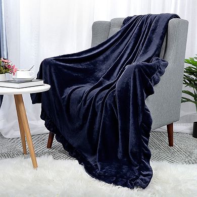 Mink Soft Blanket Polyester Flannel Fleece Throw Cover Sofa Couch Bed 330GSM Throw 50"x60"