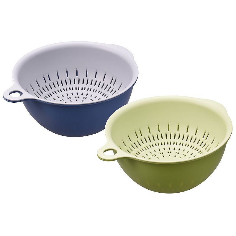 4-1 Colander with Mixing Bowl Set - Strainers for Kitchen, Food Strainers  and Colanders, Pasta Strainer, Rice Strainer, Fruit Cleaner, Veggie Wash