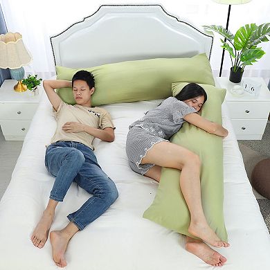 2pcs Bolster Soft 1800 Microfiber Support Cushion Body Pillow Covers Body 20"x54"