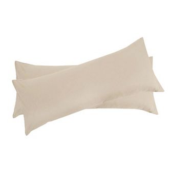 2 pc Bolster Soft 1800 Microfiber Support Cushion Body Pillow Covers Body 20"x54"