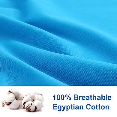 Egyptian Cotton Pillow Cases Hidden Zipper 2 Pack King 20"x36"