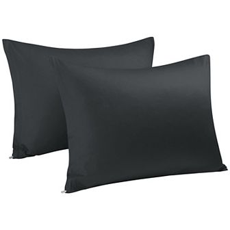 Egyptian Cotton Pillow Cases Hidden Zipper 2 Pack King 20"x36"