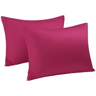 Egyptian Cotton Pillow Cases Hidden Zipper 2 Pack King 20"x36"