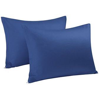 Egyptian Cotton Pillow Cases Hidden Zipper 2 Pack King 20"x36"