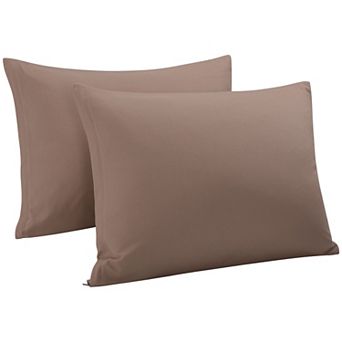 Egyptian Cotton Pillow Cases Hidden Zipper 2 Pack Queen 20"x30"