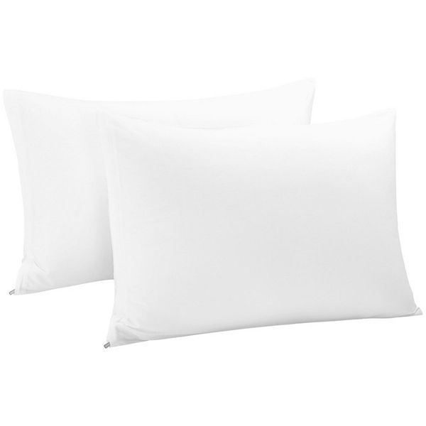 Egyptian Cotton Pillow Cases Hidden Zipper 2 Pack Queen 20"x30"