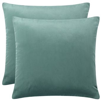 Luxury Velvet 18" x 18" Euro Velvet Square Throw Pillow Cover for Sofa Couch Bed