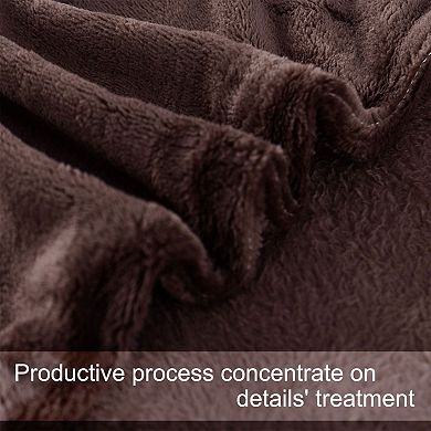 Fleece Flannel Throw Blanket Solid for Living Room Bedroom 78"x90"