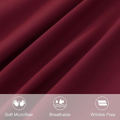 2Pcs Oxford Pillowcases Soft Microfiber Pillow Shams w Envelope Closure Standard 20"x26"