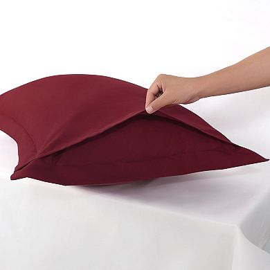 2Pcs Oxford Pillowcases Soft Microfiber Pillow Shams w Envelope Closure Standard 20"x26"