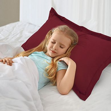 2Pcs Oxford Pillowcases Soft Microfiber Pillow Shams w Envelope Closure Standard 20"x26"