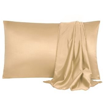 Soft Silk Satin Pillowcases for Hair and Skin with Envelope 2 pc Queen 20"x30"