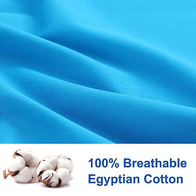 Egyptian Cotton Pillow Cases Hidden Zipper 2 Pack Standard 20"x26"