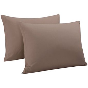 Egyptian Cotton Pillow Cases Hidden Zipper 2 Pack Standard 20"x26"