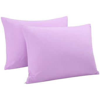 Egyptian Cotton Pillow Cases Hidden Zipper 2 Pack Standard 20"x26"