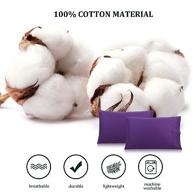 Pillowcase Set of 2 Soft Cotton with Envelope King 20" x 36"