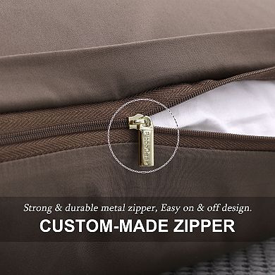 100% Cotton Pillowcases Set of 2, Zipper Closure Soft Home Standard 20"x26"