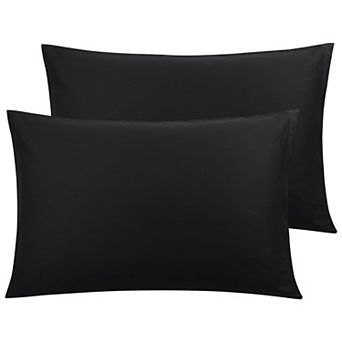 100% Cotton Pillowcases Set of 2, Zipper Closure Soft Home Standard 20"x26"