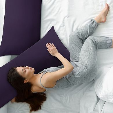 Set of 2 1800 Series Cool and Breathable Pillowcases with Zipper Closure Body 20" x 54"