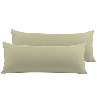 Set of 2 1800 Series Cool and Breathable Pillowcases with Zipper Closure Body 20" x 54"